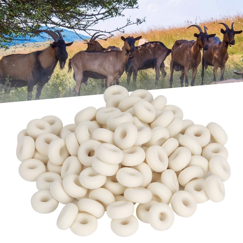 100PCS Pig Cattle Sheep Tail Cutting Castration Rubber Ring Castration