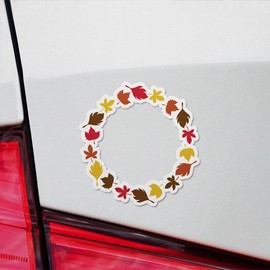 Decal Stickers of Leaves Patterns Frame Premium Indoor (No Waterproof) Vinyl Decal Stickers for Laptop Phone Accessory Helmet Car Window Mug Tuber Cup Door Wall - USCVER3c84741BL0124