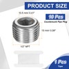 PATIKIL 5 Pcs 304 Stainless Steel Pipe Plug 1/2" NPT