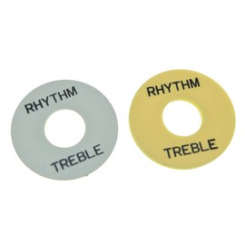 KAISH White and Cream LP Guitar Toggle Switch Washer Rhythm Treble Ring Plate for Les Paul