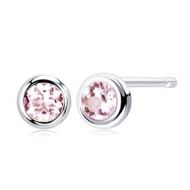 Lara Christie le102-0003 Women's Earrings, 12 Birthstones, PT900, K18, Fukrine, Stone, Tourmaline