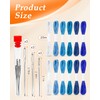 eZAKKA 51 Pack Blue Sashiko Kit with 30 Templates, 9