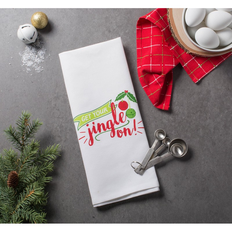 DII Christmas Tea Towels Decorative Kitchen Dish Towel Set, 18x28,