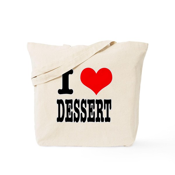 CafePress I Heart (Love) Dessert Tote Bag Natural Canvas Tote