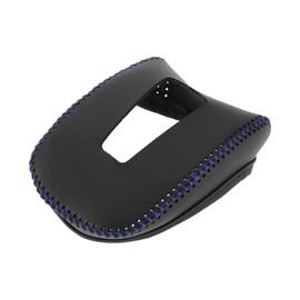 VekAuto 1 Pcs Gear Shift Knob Cover for Mitsubishi Outlander 2022-2023 Anti-Slip Faux Leather Black Blue Stick Shifting Handle Protector