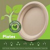 100% Compostable Paper Plates Heavy Duty - 100 Pack Biodegradable
