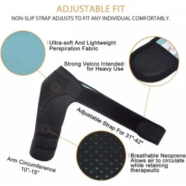 HUEGLO 남성용 휴글로 오른쪽 어깨 보조기 톤 로테이터 커프 지지 여성 안정제 [Right] Men's Hoogle Right Shoulder Support Tone Rotator Cuff Brace Women's Stabilizer [Right]