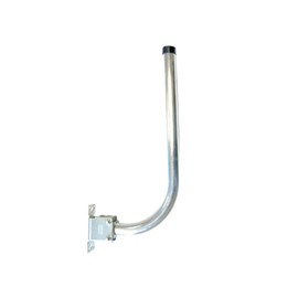 KUMA J Pole Antenna Mount – 20" Steel Universal Antenna Pole for Outside TV Wifi Wireless Bridge Access Point Satellite Dish Aerial for Home Motorhome Caravan Boat – Attic Roof Wall Mounting Bracket