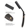 Sandalwood Handle Vintage Straight Manual Razor Holder Stainless Steel Beard