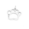 Blue*Bunny Dog PAW charm PRINT Charm Pendant Sterling Silver .925