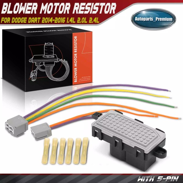 Unbranded New HVAC Blower Motor Resistor for Dodge Dart 2014