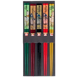 Yamashita Kogei 272783 Chopsticks Multi 8.9 inches (22.5 cm) Wooden Painted Chopsticks Set of 5 Pairs