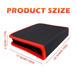 Fahibin Drill Bit Storage Bag Zipper, Zipper Bit Tool Pouch Cloth, Wrench Organizer Drill Bit Storage Bag,Small Tool Carrying Case for 55 Driver Bits (224 * 177 * 42mm)