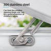 2PCS Lock Window Limiters with 8pcs Screws Stainless Steel Children