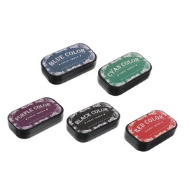 KICHOUSE 5pcs Washable Ink Pads: Finger Print Crafts Stamp Pads for Kids Rubber Stamps Paper Painting Scrapbooking Fabric Wood DIY Projects