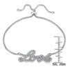 Hoops & Loops Pulsera ajustable de plata de ley con