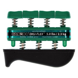 Cando Digi-flex Hand Exerciser with Spring-loaded Buttons,5lb, Green by Fabrication Enterprises