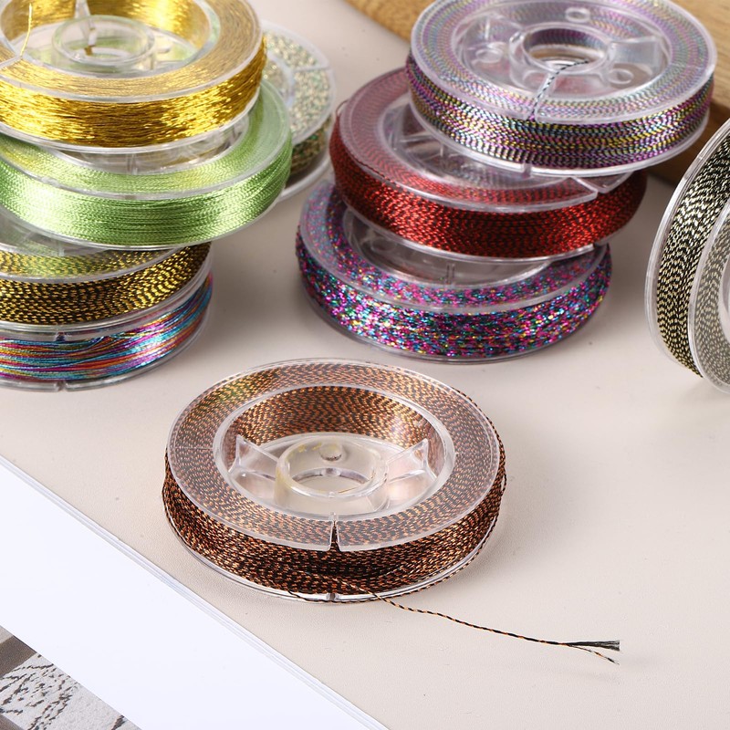 YELARXI Rod Wrapping Thread, 300D Metallic DIY Fishing Rod Guides