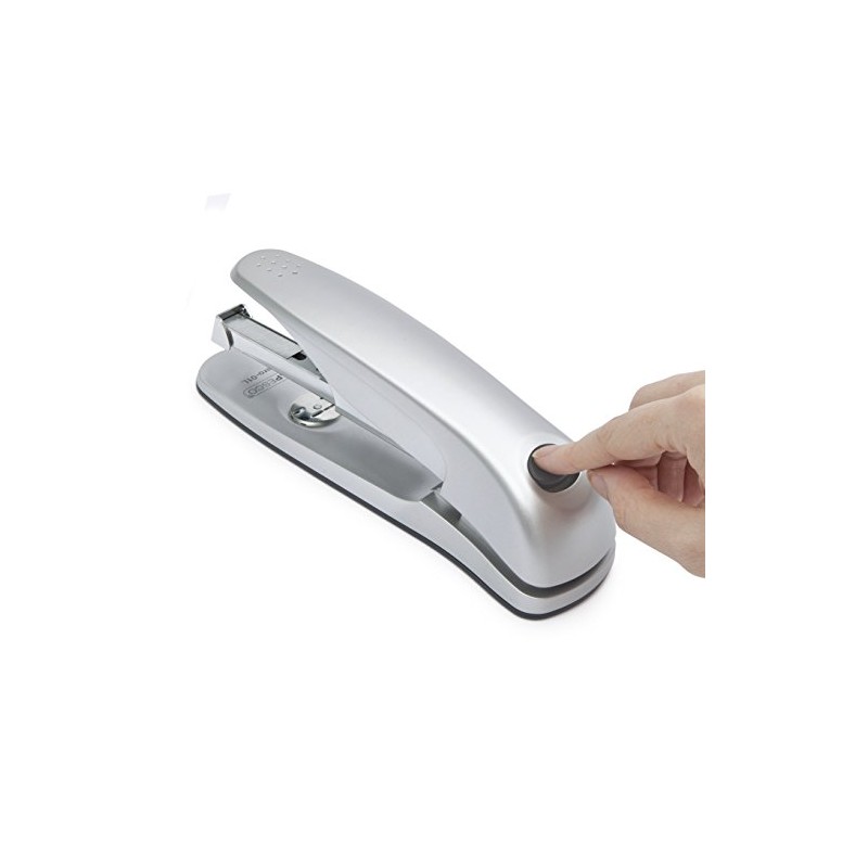 Rapesco 0377 Zero-01L Full Strip Stapler, 50 Sheet Capacity, Silver