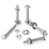 #10-24 x 3/4" Hex Head Bolts Screws, Nuts, Flat and
