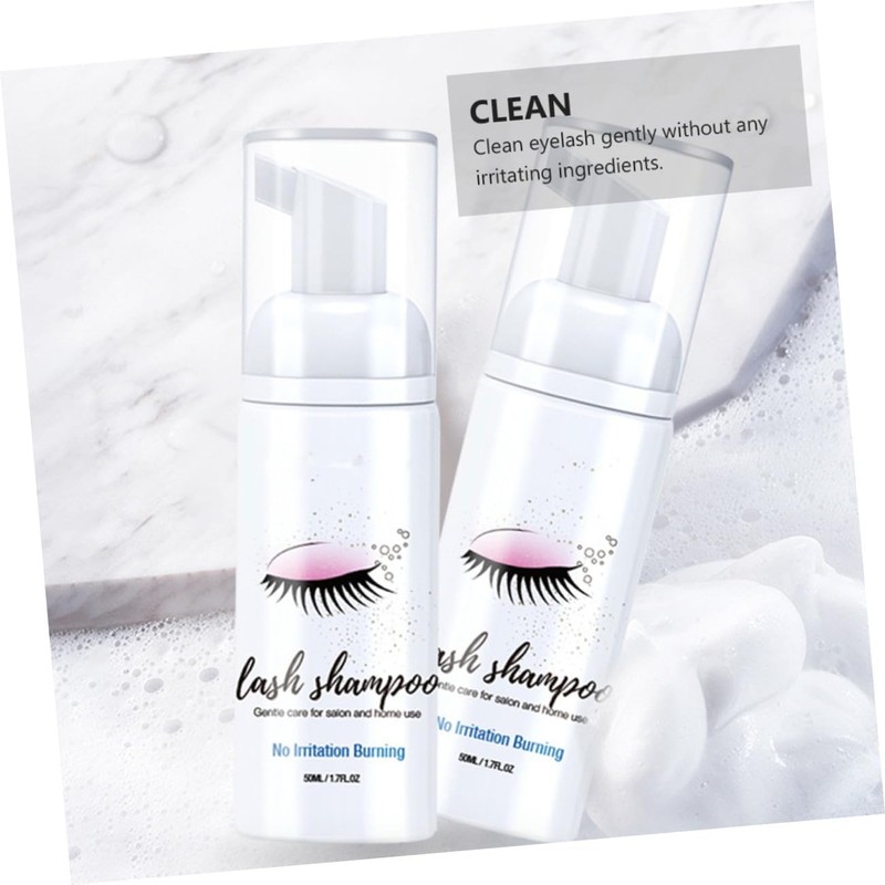 Espuma Limpiadora para Pestañas 50Ml con Cepillo Champú para Extensiones