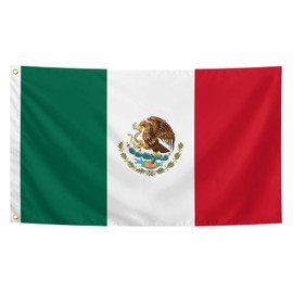 Mexico Flag 3x5 Ft with Brass Grommets and Double Stitched Flag Vibrant Colors for Indoor Outdoor Party Decorations Bar Garden Street Decoration