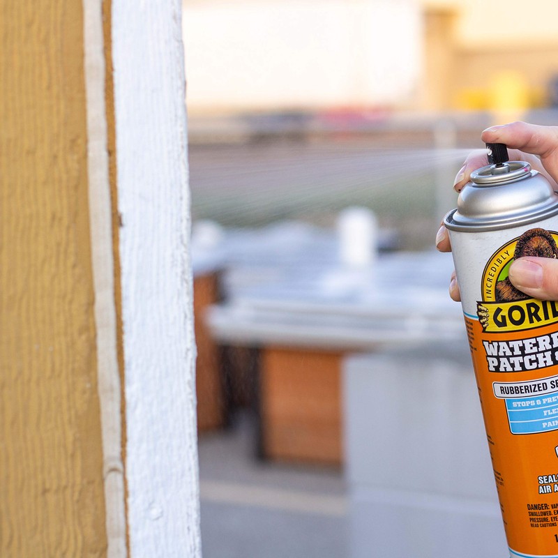 Gorilla Waterproof Patch & Seal Rubberized Sealant Spray; White; 14oz