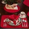 Sweet Pea Linens Solid Red Quilted Rectangle Placemats - Set