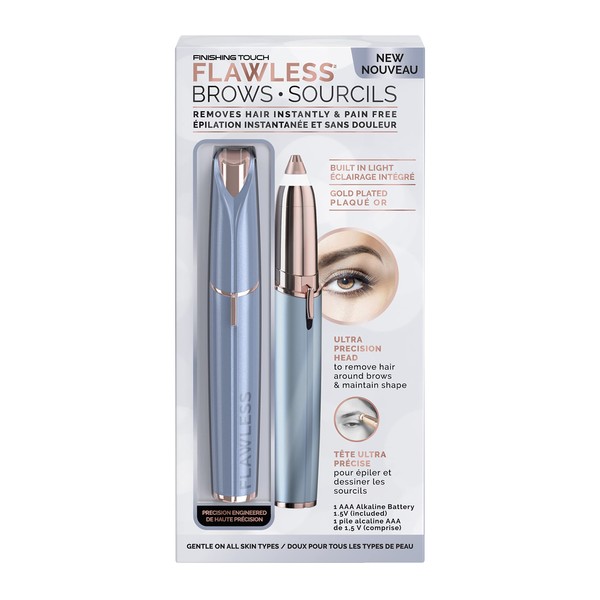Finishing Touch Flawless Hair Remover for Eyebrows, Parisian Blue, 1