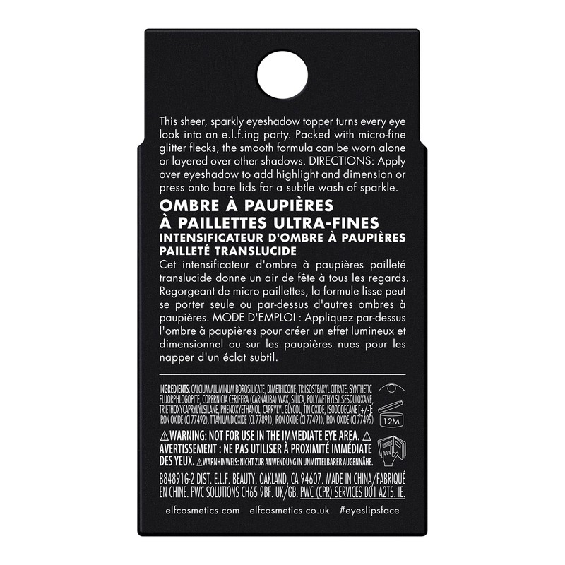 e.l.f. Fine As Fleck Glitter Eyeshadow, Long-Lasting Sheer Eye Makeup