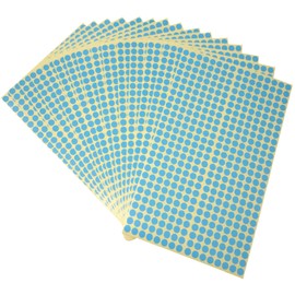 6240 PCS Color Coding Sticker, 1/4 inch Removable Round Circle Dot Sticker Labels for Small Business, Classroom, Office, Home Labeling Marking (Light Blue)