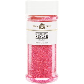India Tree Hot Pink Sparkling Sugar, 7.5 oz (Pack of 3)