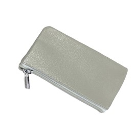 Leisofter Mini Purse Women's Leather Bank Card Bag, Coin Purse, Small Leather Bag, Mini, Lightweight, Soft Leather Purse Coin Purse for Women Girls, gray, Modern