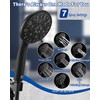 High Pressure Handheld Shower Head VMASSTONE 7-Spray Setting Showerhead Kit