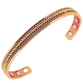 LORNREIN-Copper Bracelet for Women, braid Design with 6 Magnets (braid)