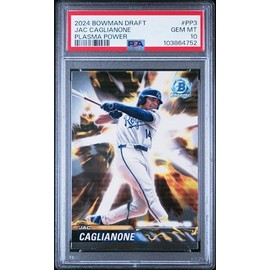 Graded 2024 Topps Bowman Draft Jac Caglianone #PP3 Plasma Power Rookie RC Baseball Card PSA 10 Gem Mint