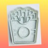 Set of 3 Burger Fries Pizza Fast Food Themed Cookie