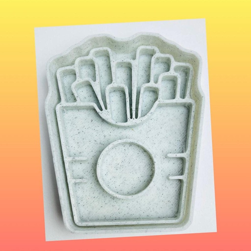 Set of 3 Burger Fries Pizza Fast Food Themed Cookie