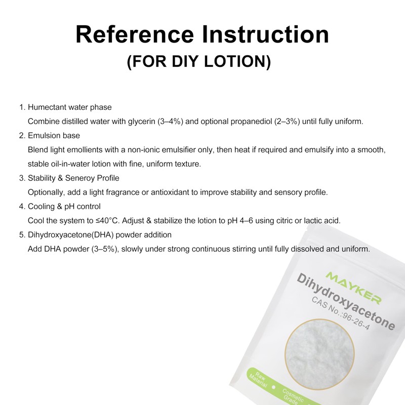 MAYKER Dihydroxyacetone(DHA) Powder 2.12 oz, Cosmetic Grade Ingredient for DIY