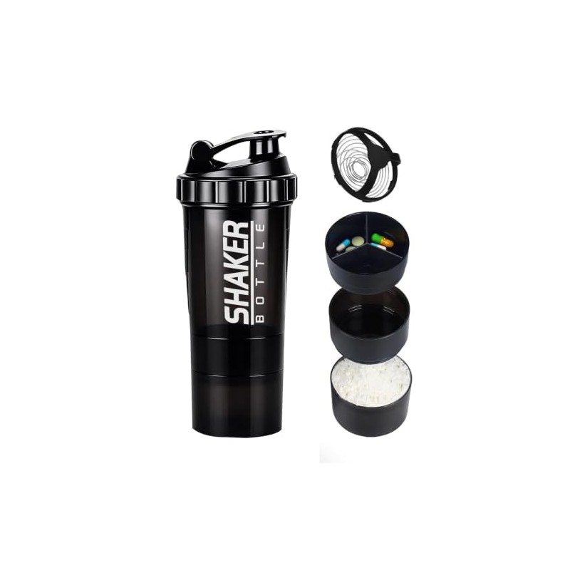 16OZ Botella para Proteina de Coctelera, vaso shaker para proteina
