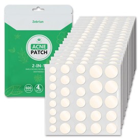 Pack of 600 Pimple Patches Hydrocolloid Pimple Plasters Invisible Anti Pimple Patches Acne Patch Day & Night 2-in-1 Waterproof Pimple Patch Acne Patch (600A)
