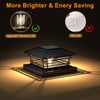 Kipeini Solar Post Cap Lights Outdoor 8Pack [LED Bulb, 2