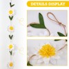Daisy Decorative Flower Garland with Green Leaves, 2 m Boho