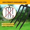 Garden Fork with Ergonomic Handle, Fiberglass Handle，4-Tine Pitchforks for Gardening