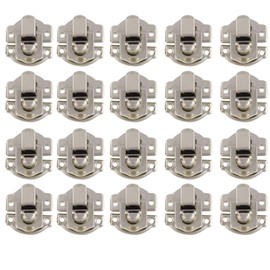 Size Locking Hinges Retro Style Jewellery Clasp Design Decorative Antique Hasp Lock with 80 Screws Small Padlock Iron Snap for Decorative Jewellery Box Wooden Case (White)