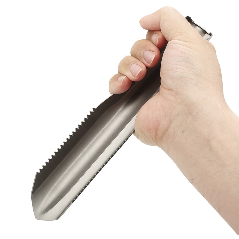 Ultralight Titanium Hand Shovel Multi Tool Backpacking Trowel with Carrying