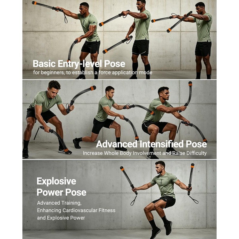 Weighted Ropeless Battle Rope, Adjustable Cordless HIIT Trainer