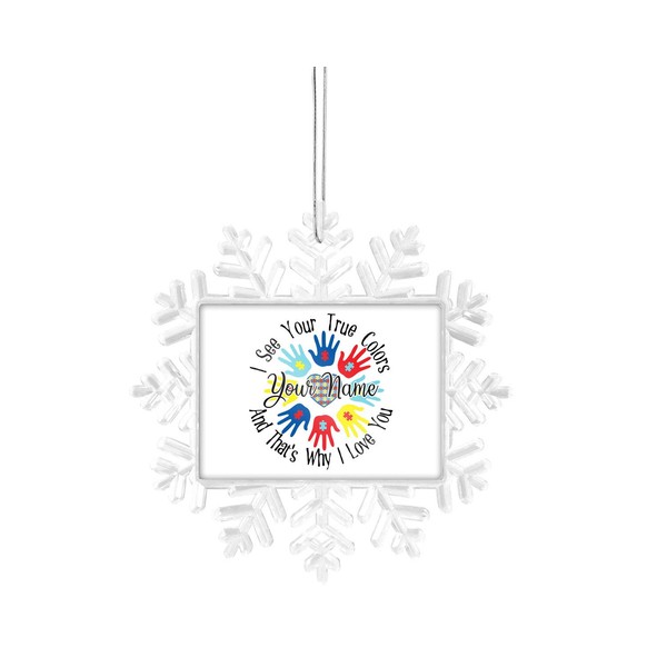 Bleu Reign Christmas Tree Ornament Personalized Custom Name Puzzle Pieces