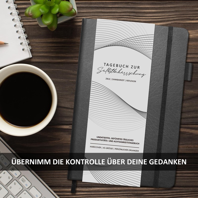 BIROYAL Self-Mastery Journal for Men, Black Triangle