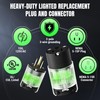 Yomiuwo Lighted Plug and Connector Set, Straight Blade Cord End